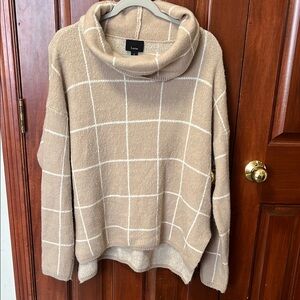 Lumiere Tan Plaid Sweater by Love Tree